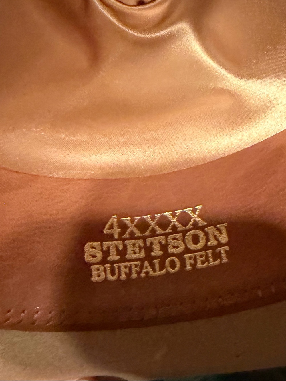 Stetson American Buffalo Drifter 4X Buffalo Felt Western Hat Stone 6 7/8 USA - Picture 15 of 15